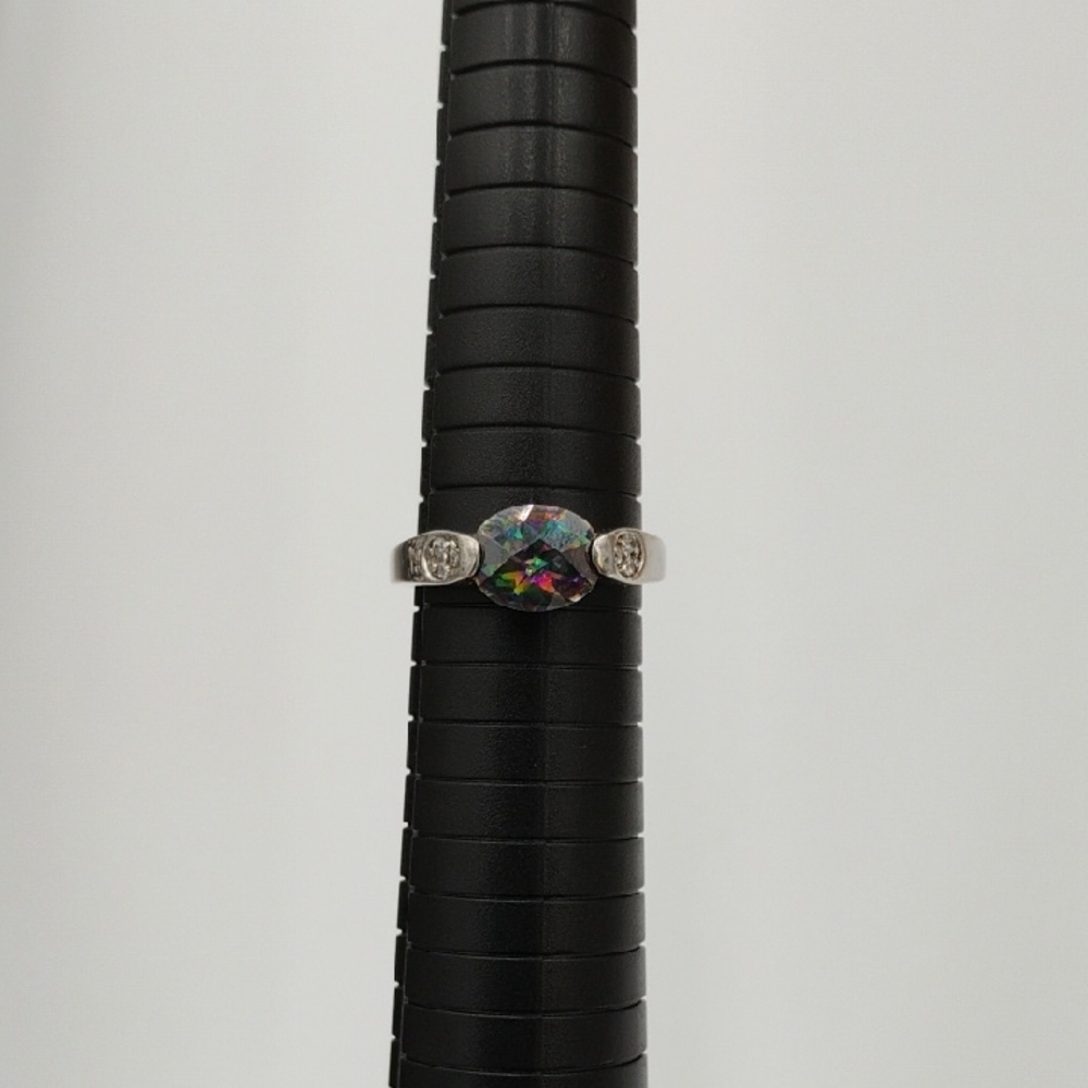 925 Sterling Silver Mystic Topaz Ring